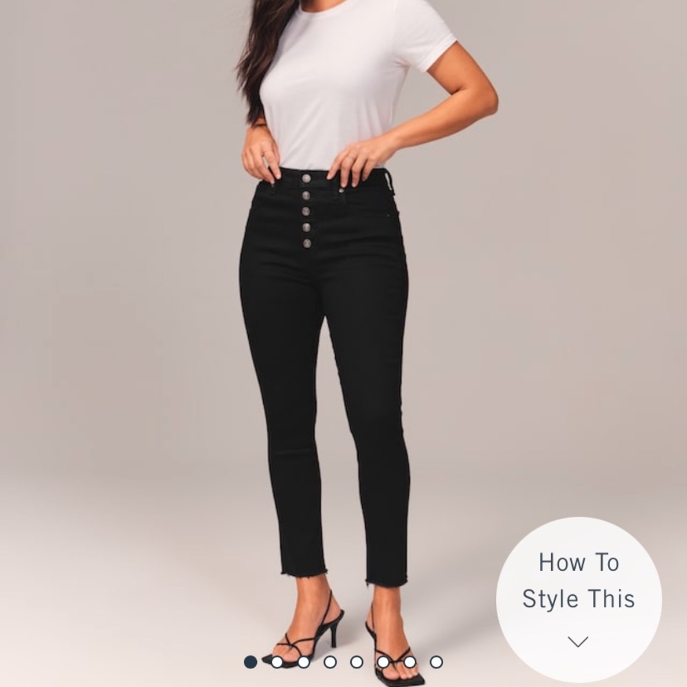 Abercrombie & Fitch Curve Love High Rise Super Skinny Ankle Jeans
